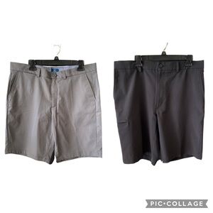 2 Pairs Men's Gray and Black Shorts Size Large